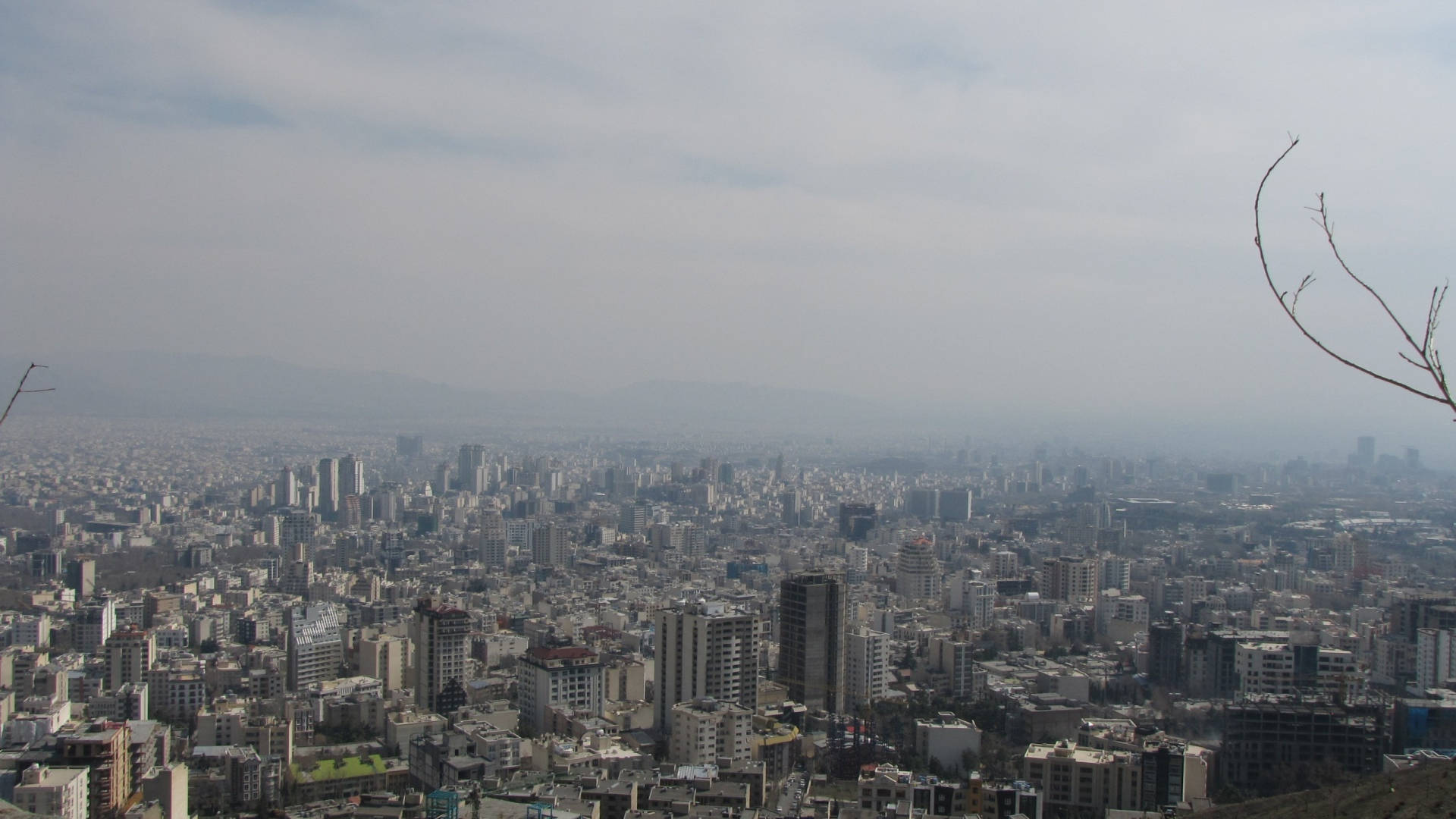 Tehran City Overlooking Background