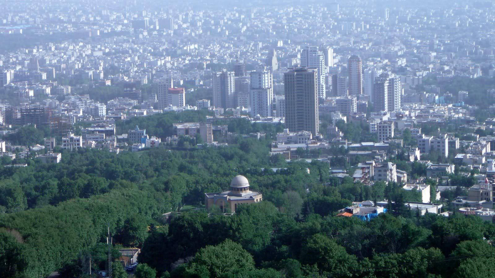 Tehran City Trees Background