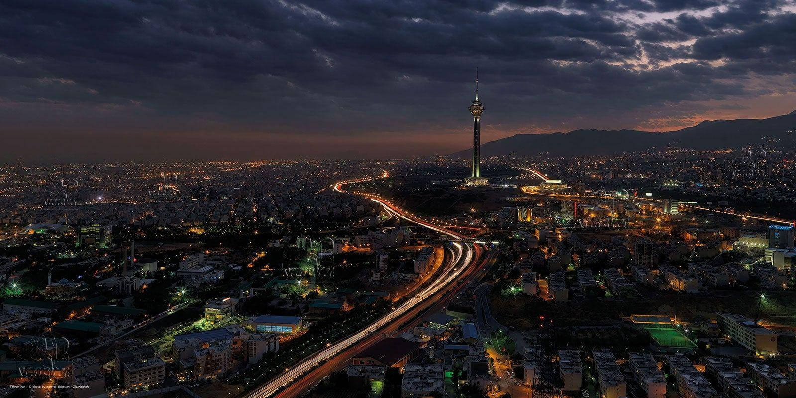 Tehran Night Cityscape