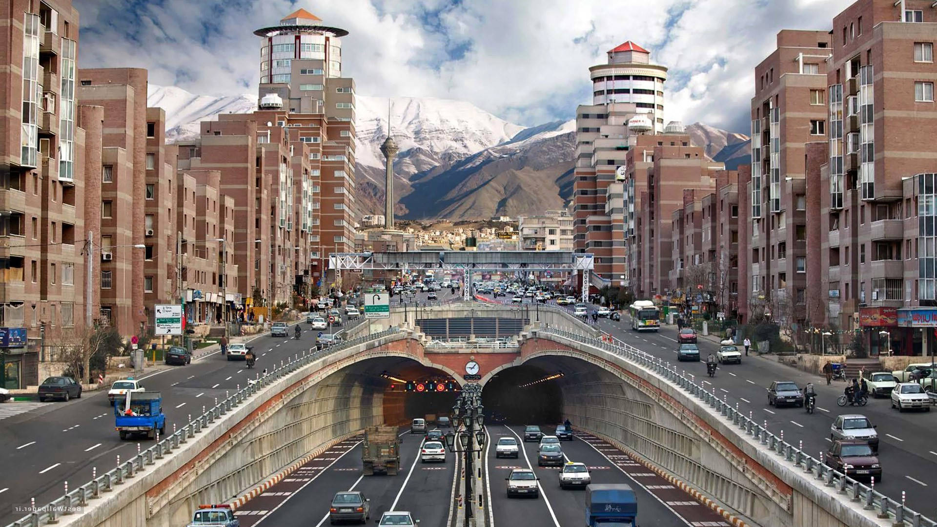 Tehran Road Tunnel Background