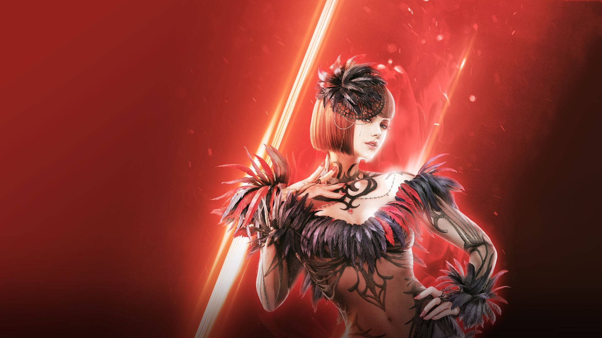 Tekken Anna Williams In Red Background