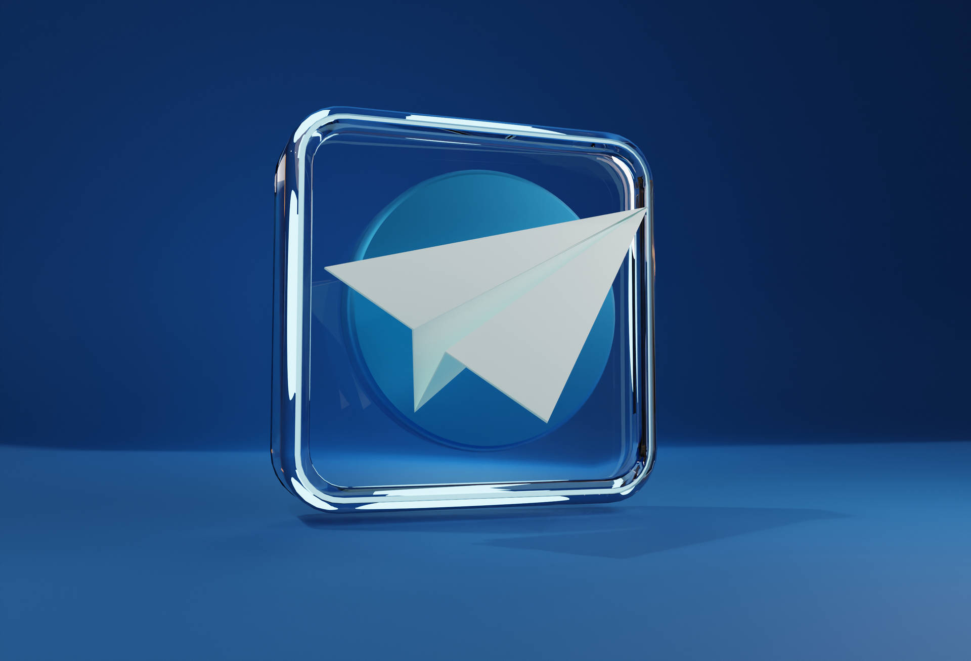 Telegram App Icon Glass