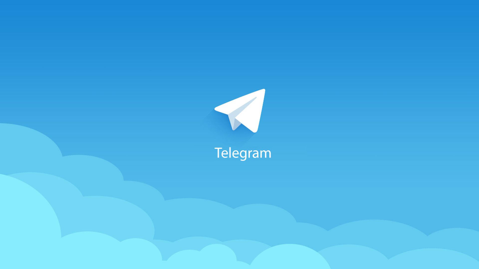 Telegram Clouds With Word Background