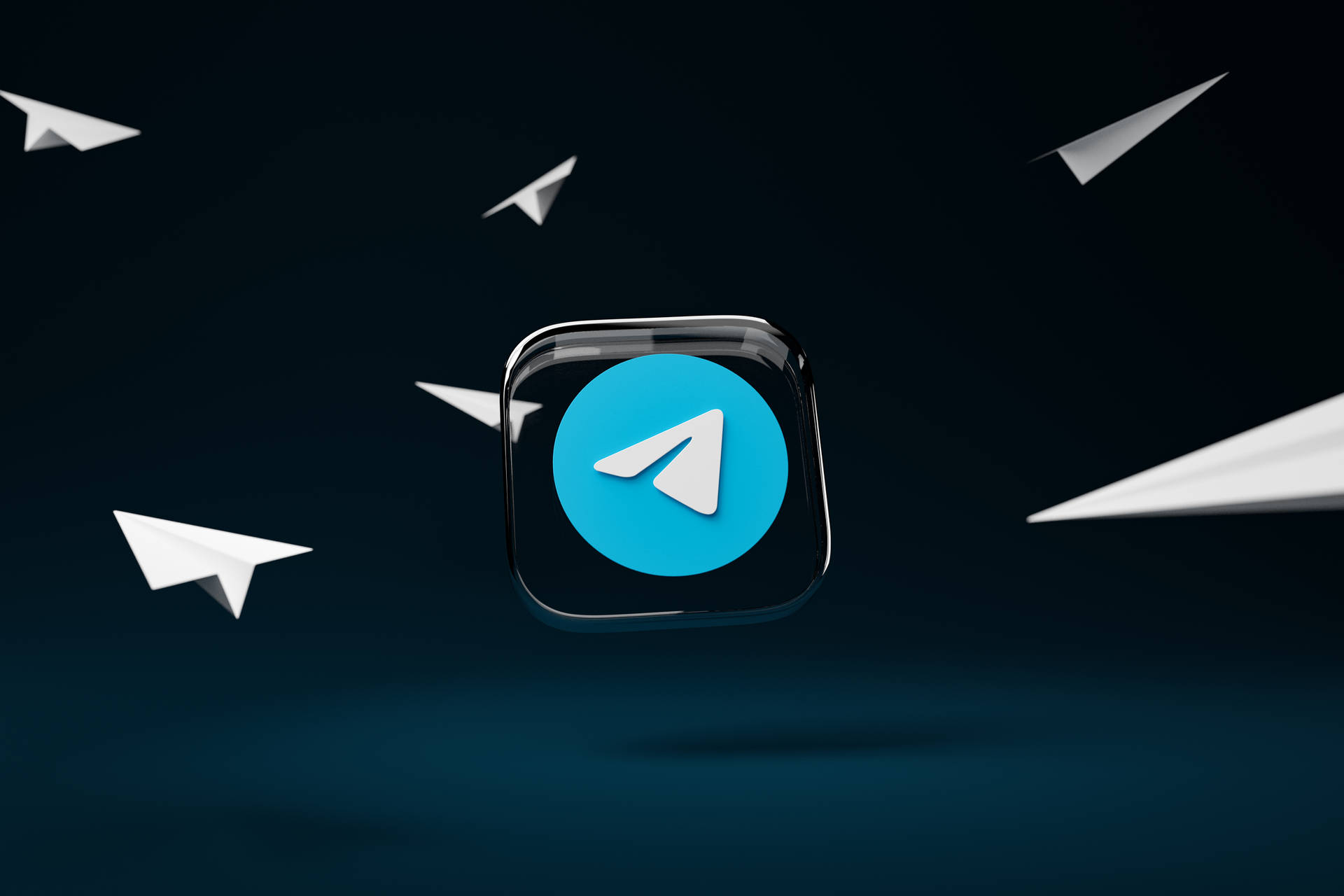 Telegram Flying Paper Planes Logo Background