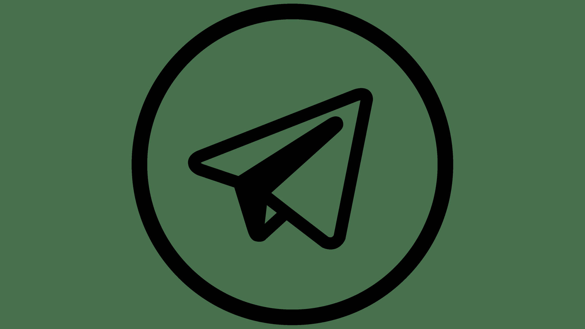 Telegram Logo Green Background