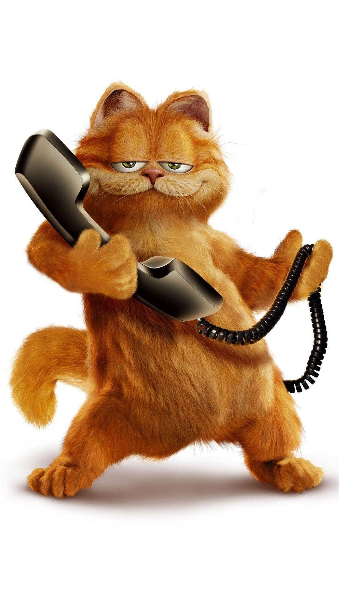 Telephone Call With Garfield Background