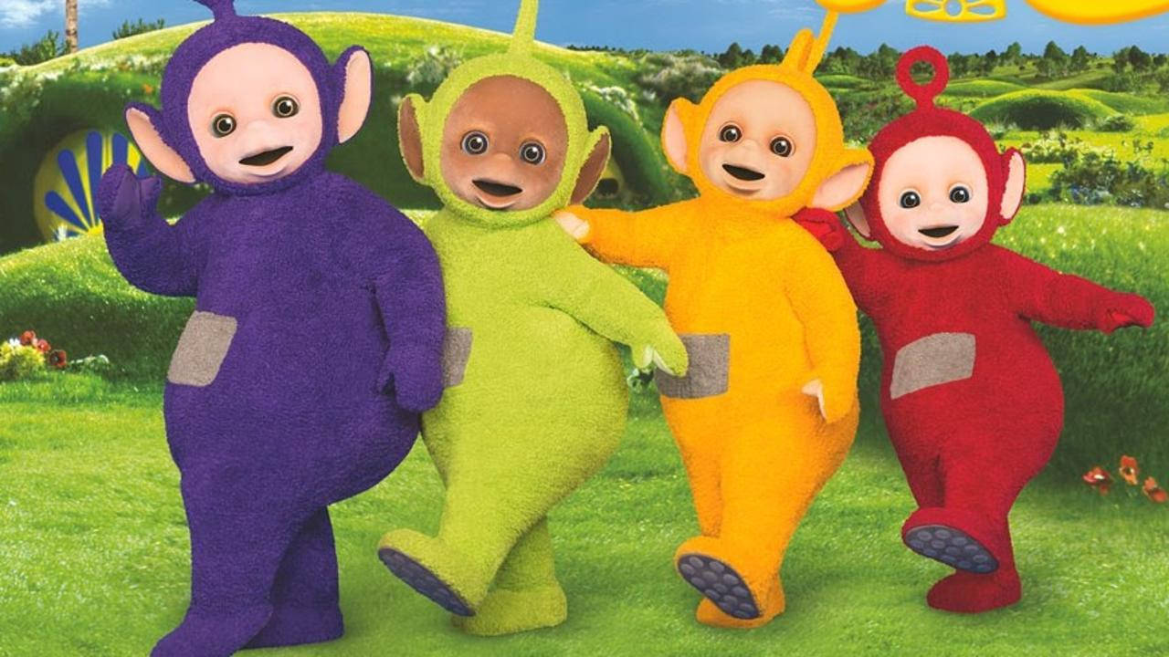 Teletubbies Mascots Lined Up Background
