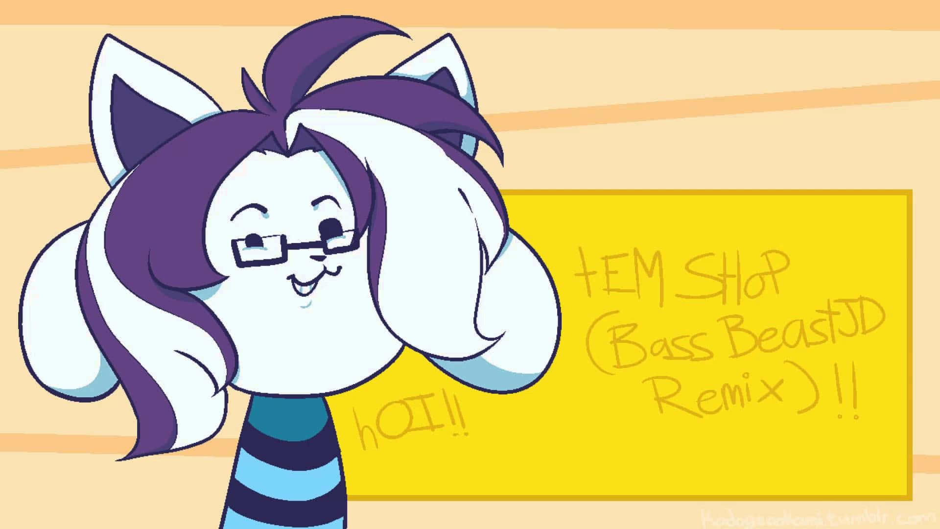 Temmie - A Unique Character From The Fantasy World Of Undertale Background