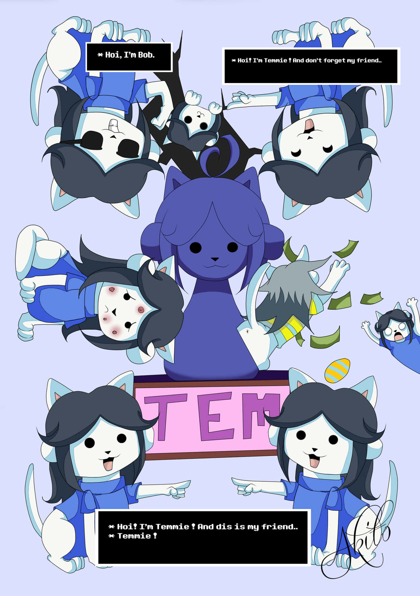 Temmies Undertale Art Background