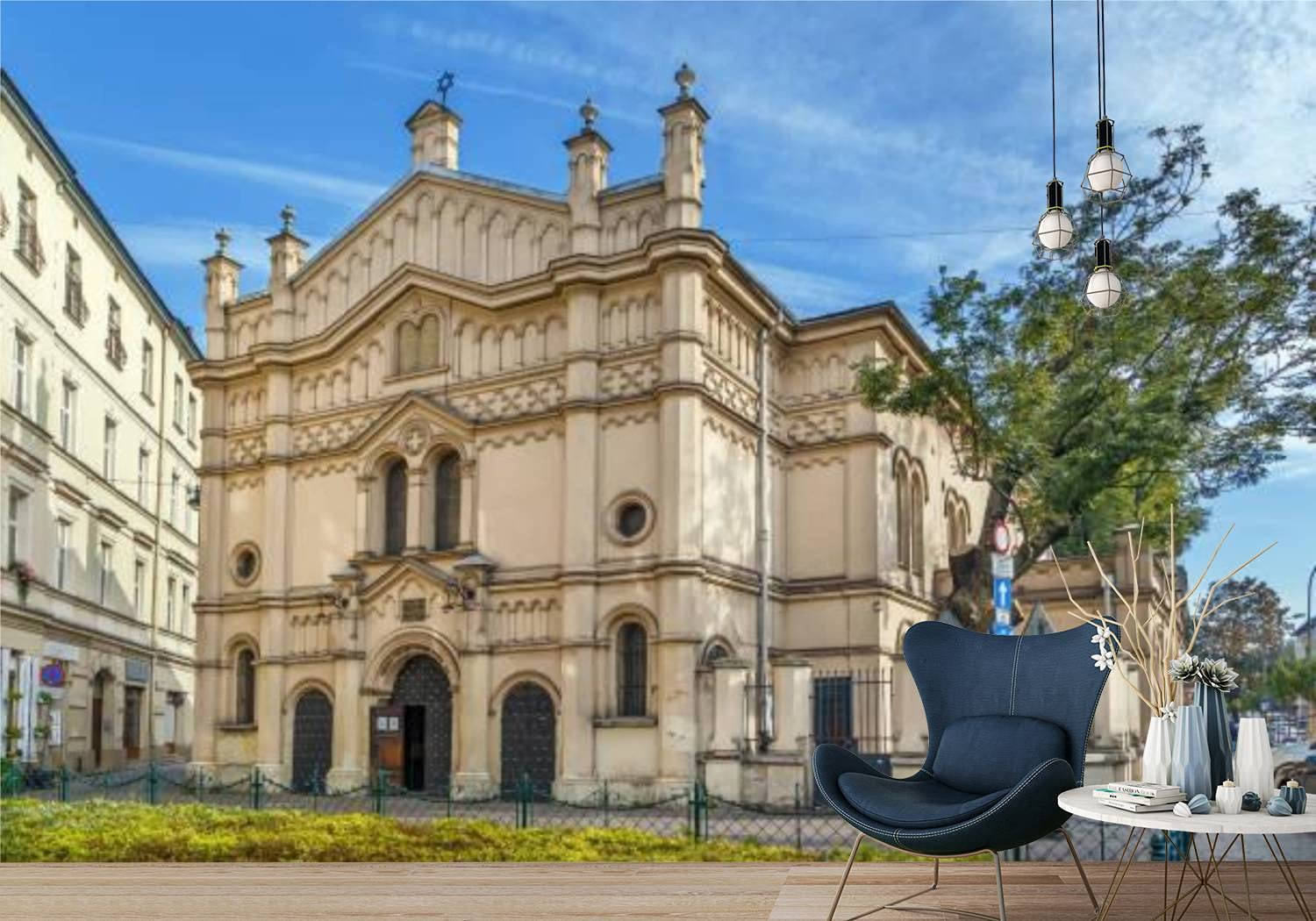 Tempel Synagogue, Krakow Poland Wall Art Background