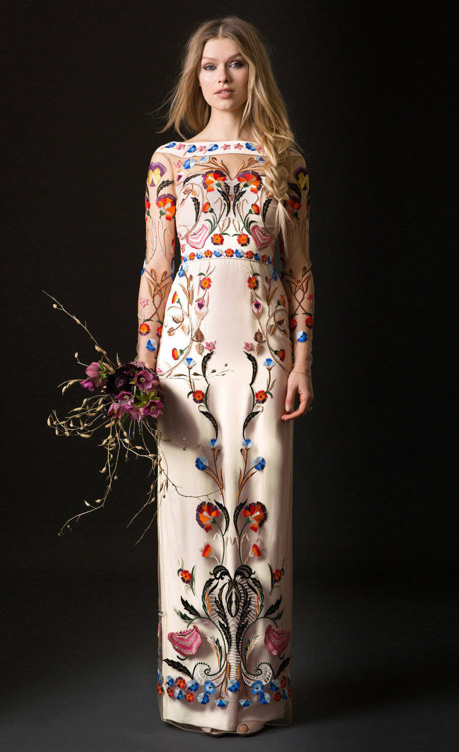 Temperley London Flower Dress Front Background