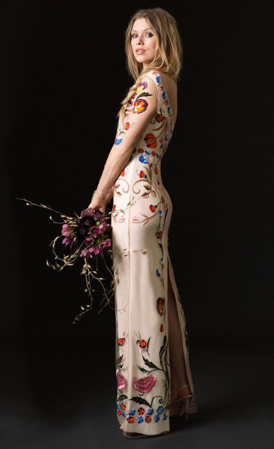 Temperley London Flower Dress Side Background