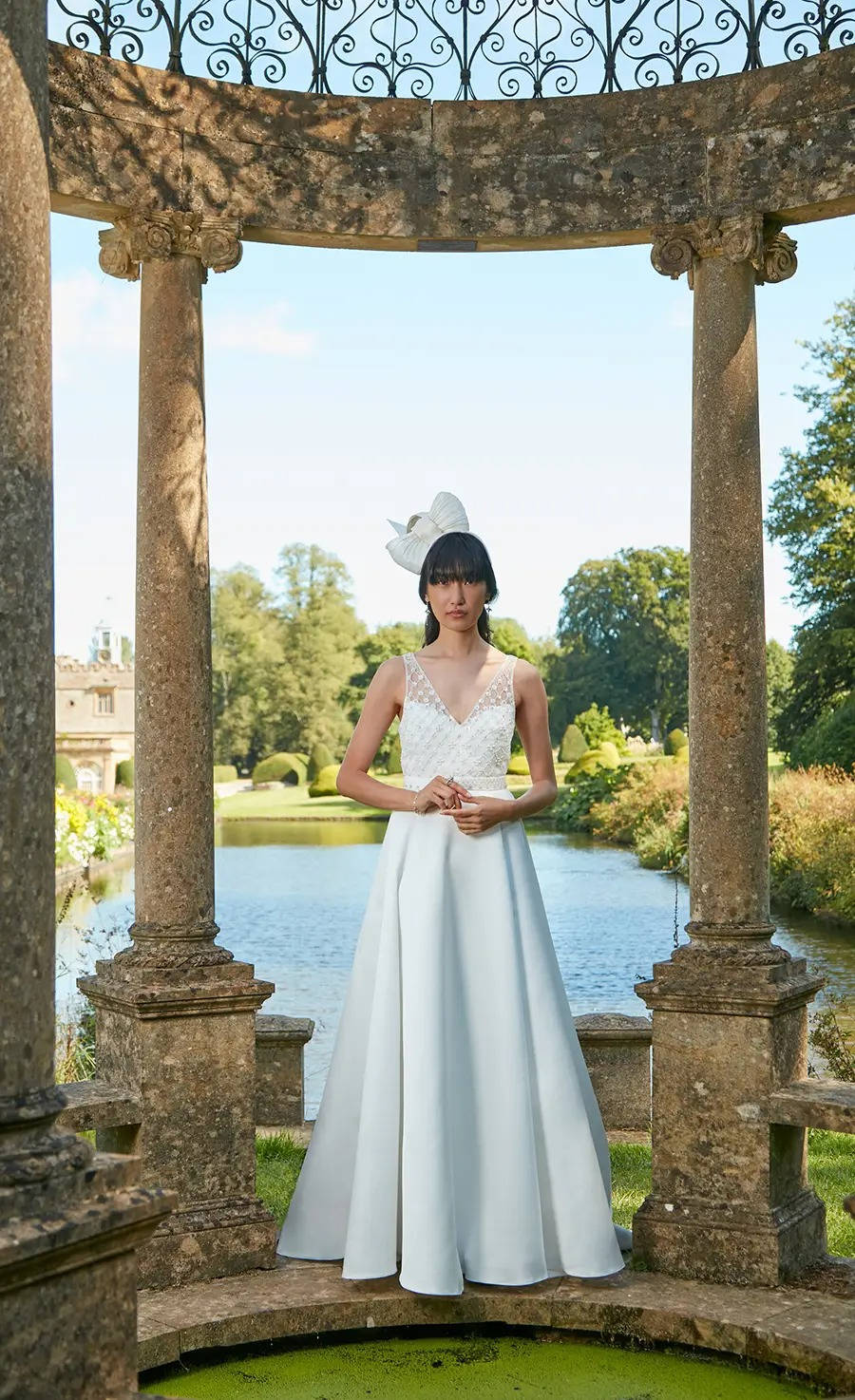 Temperley London White Dress Gazebo Background