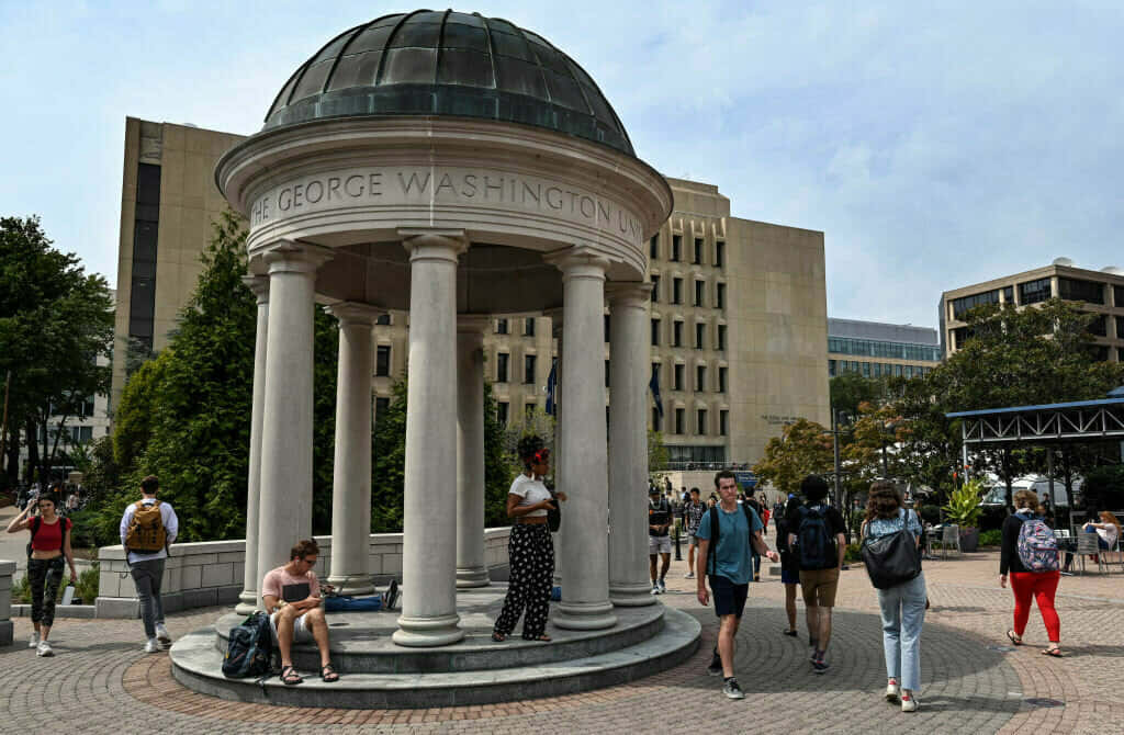 Tempietto Landmark At George Washington University Background