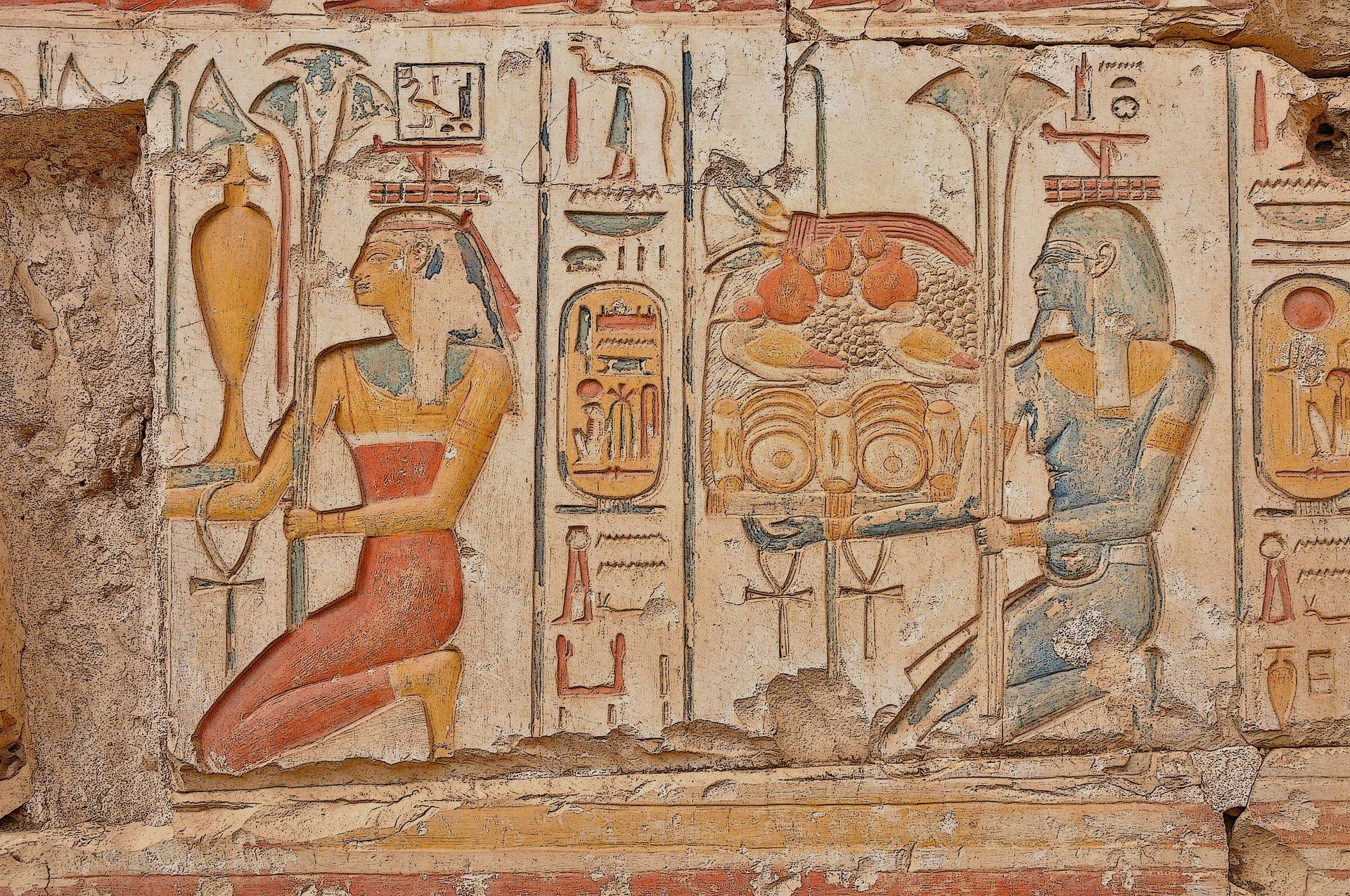 Temple Hieroglyphs Egypt Background