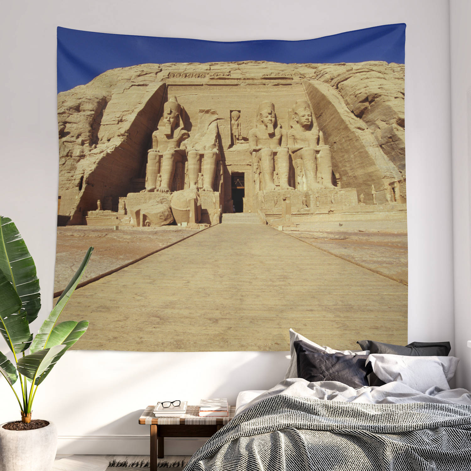 Temple In Abu Simbel Wall Art Background