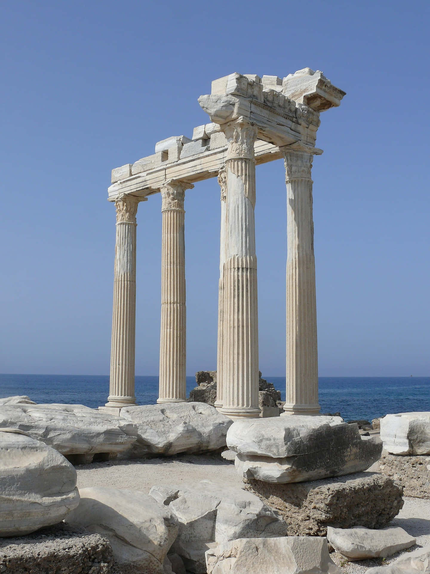 Temple Of Apollo In Greece Background