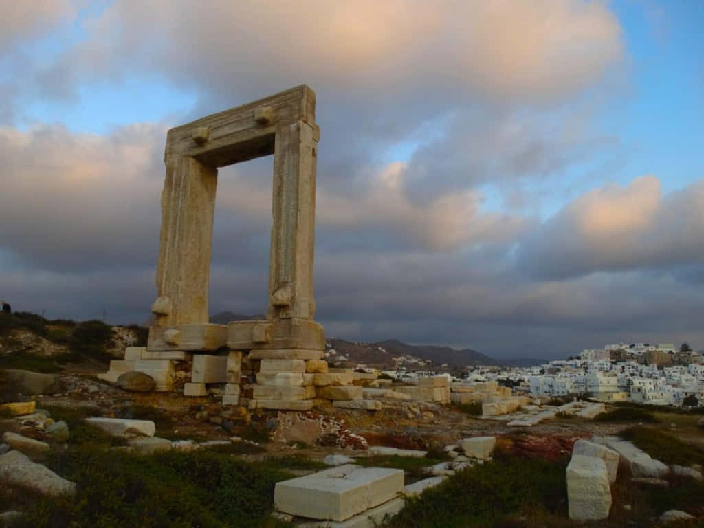 Temple Of Apollo On The Island Of Naxos Background