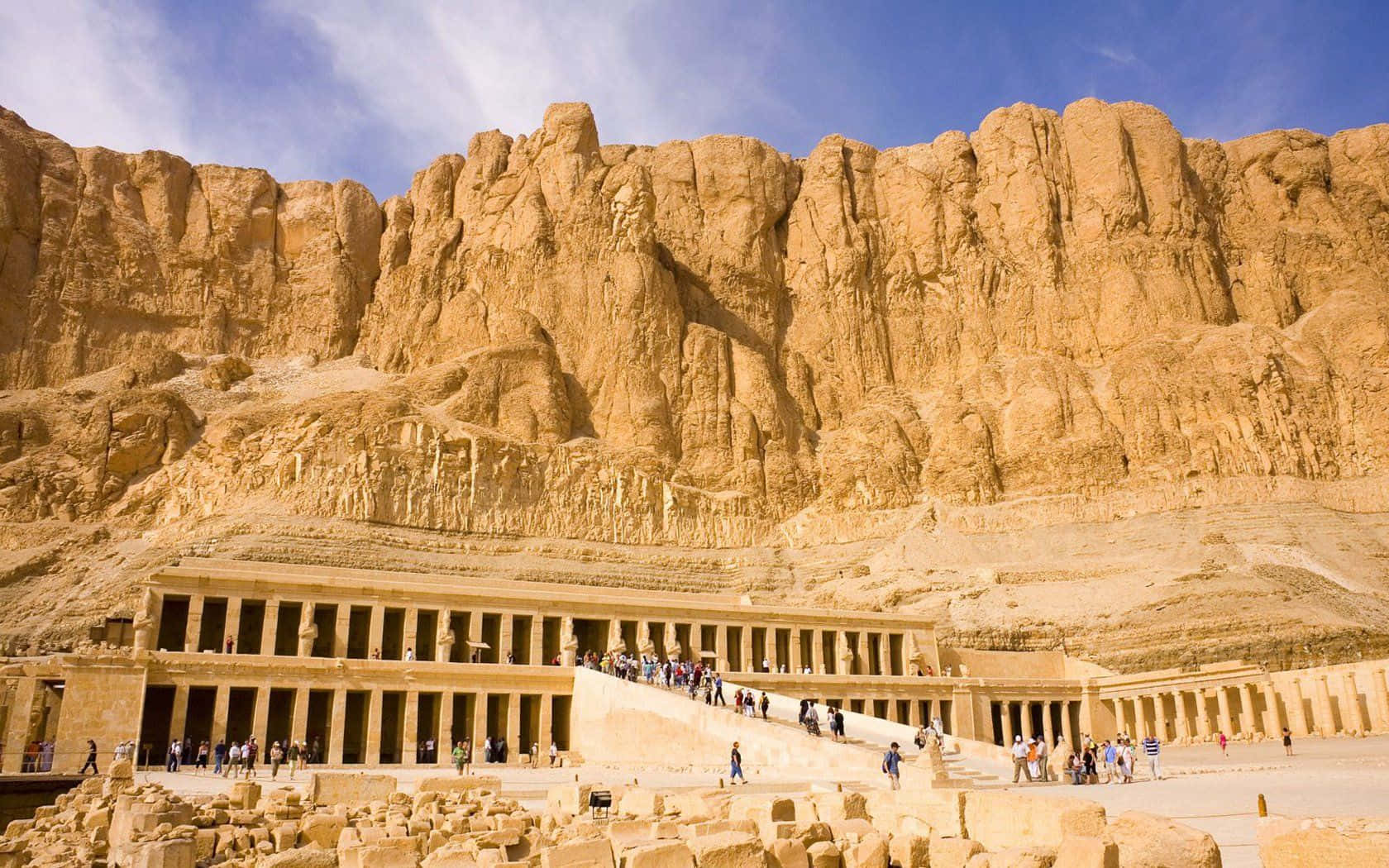 Temple Of Hatshepsut In Valley Of The Kings Background