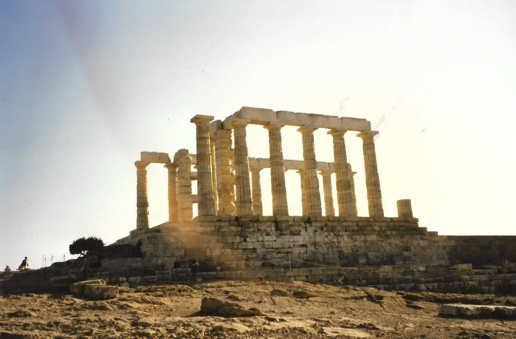 Temple Of Poseidon Background Background