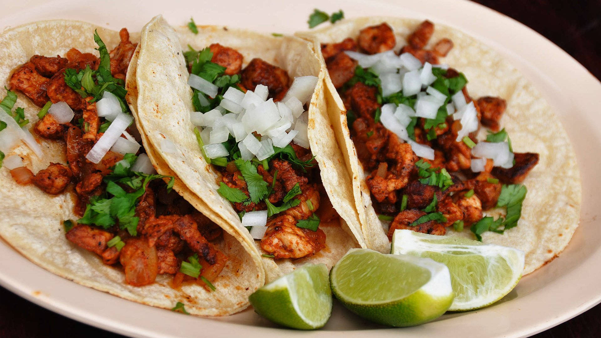 Tempting Tacos Al Pastor With Freshly Chopped Lime