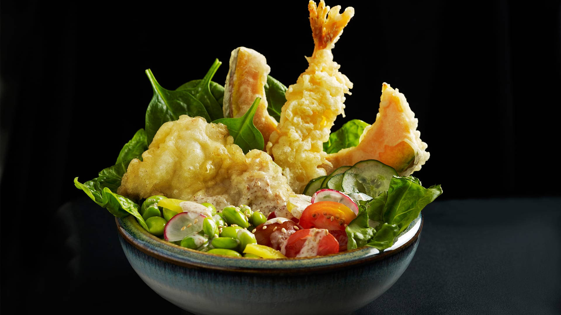 Tempura Vegetable Salad