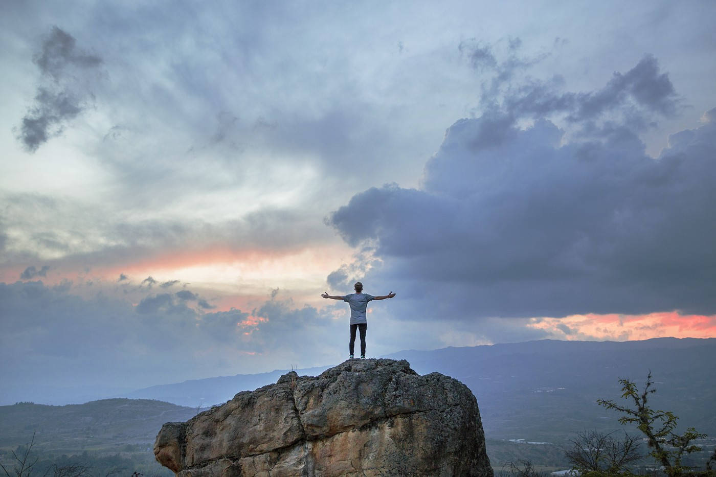 Tenacious Man Top Of The Mountain Background