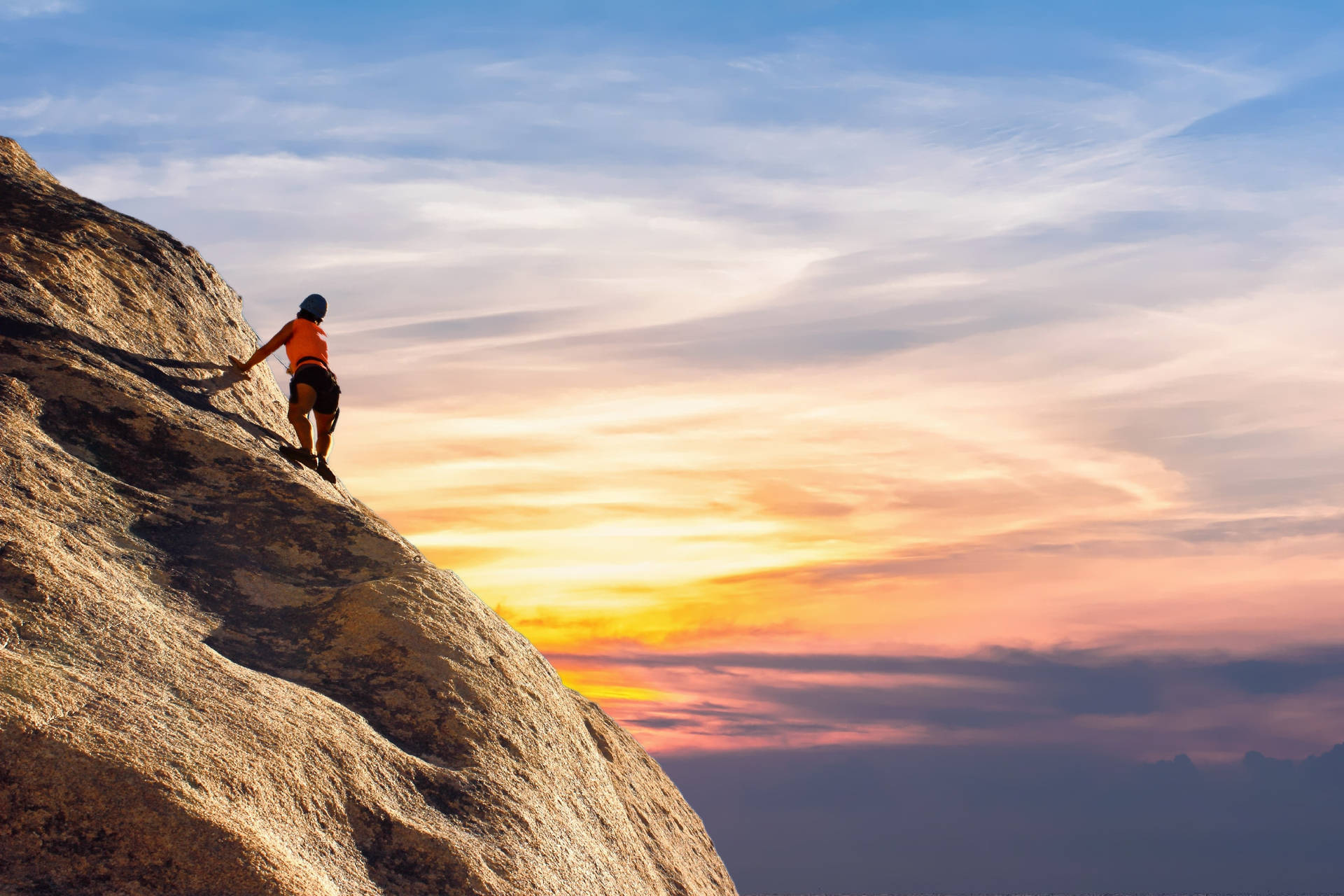 Tenacious Mountain Climber Hand Grip Background