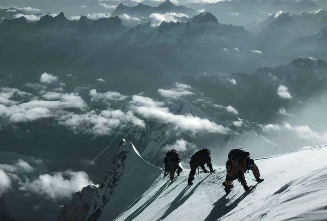 Tenacious Mountain Climber Background