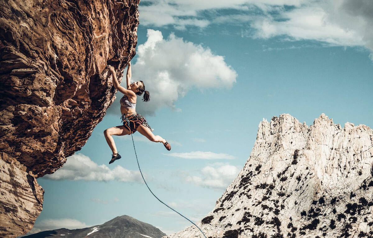 Tenacious Woman Hand Grip Background