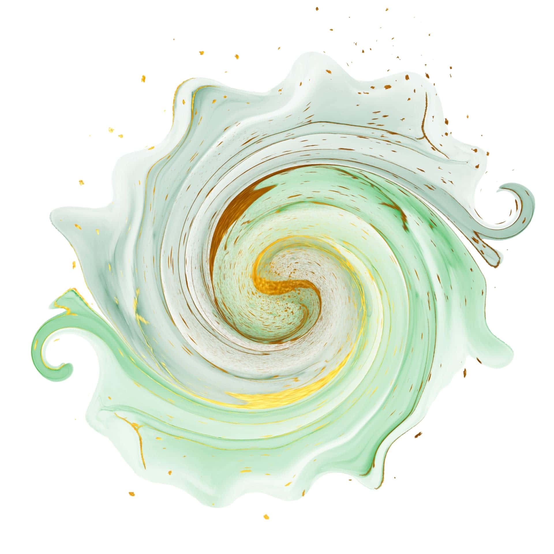 Tender Green Swirls Background