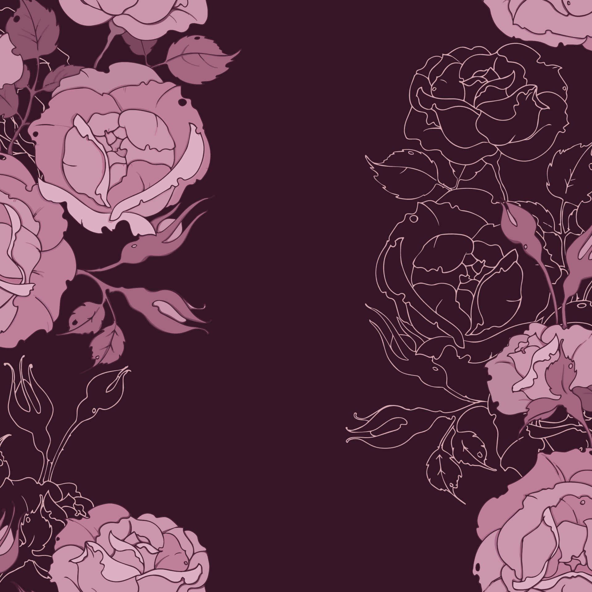 Tender Lilac Floral Design Background