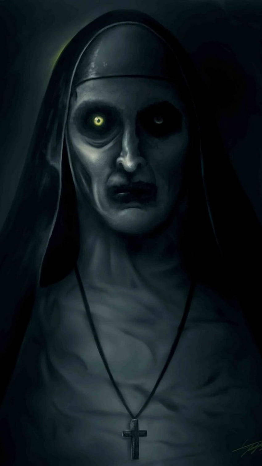 Tenebrous 3d Horror Nun Illustration