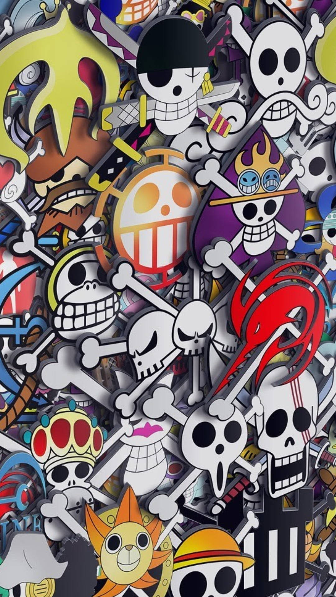 Tengkorak One Piece Skulls Background