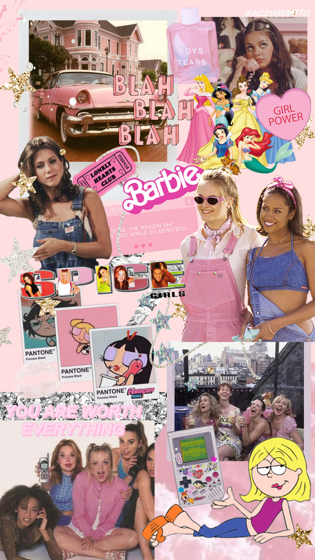 Tennage Girls Pink 90s Aesthetic Theme Background