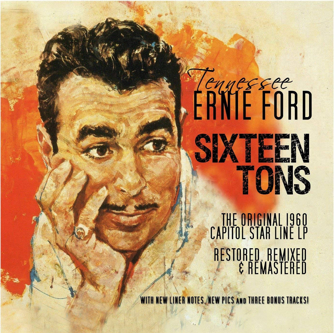 Tennessee Ernie Ford On The Cover Of 'sixteen Tons' Album Background