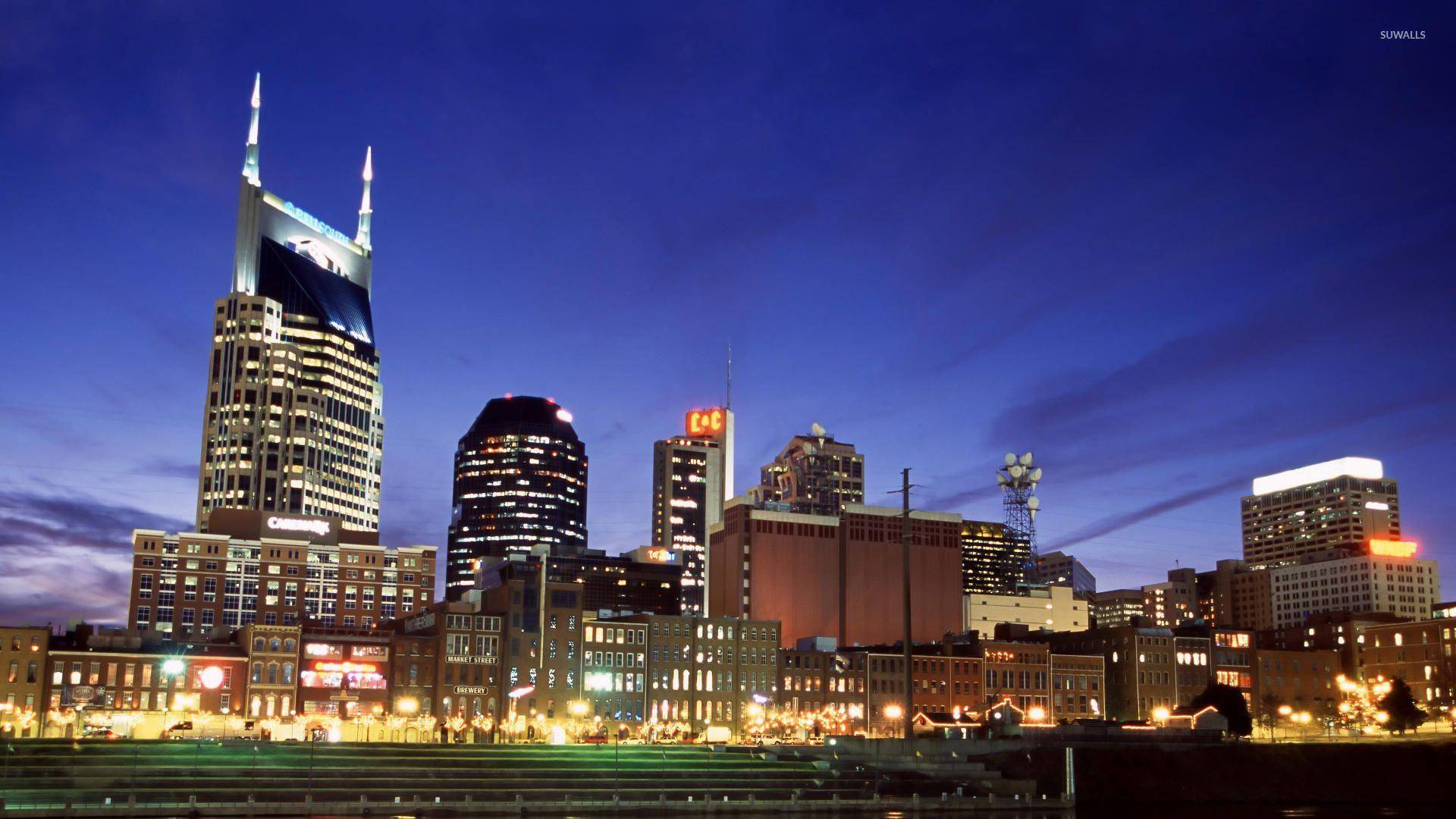 Tennessee Nashville Skyline Background