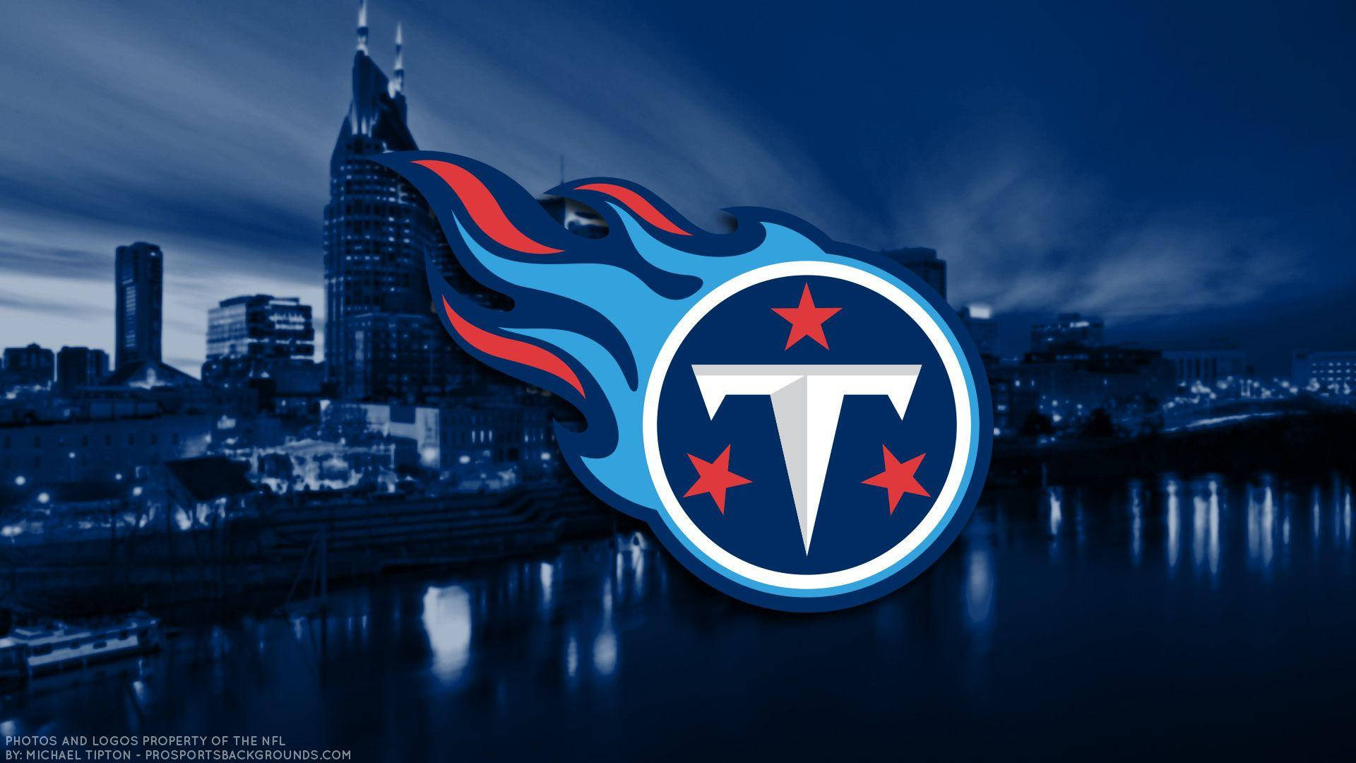 Tennessee Titans Logo Nashville Skyline