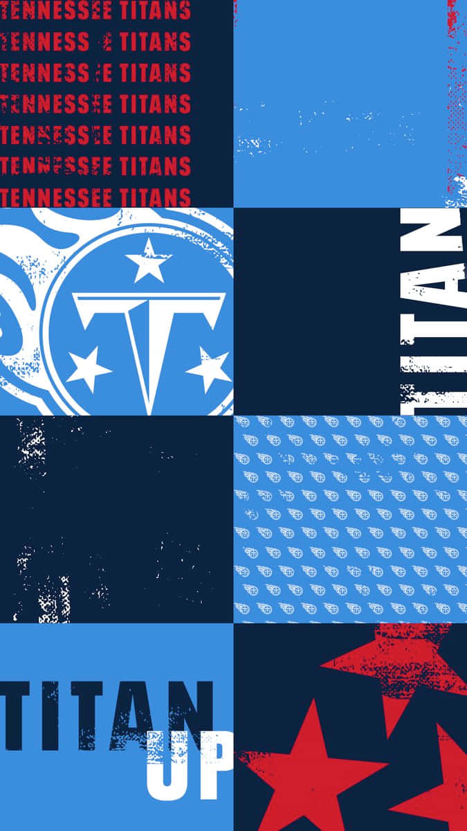 Tennessee Titans Logos On A Blue Background Background