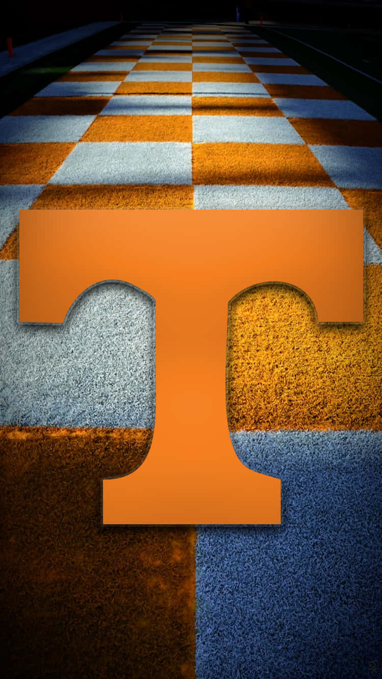 Tennessee Volunteers Logo On A Dark Floor Background