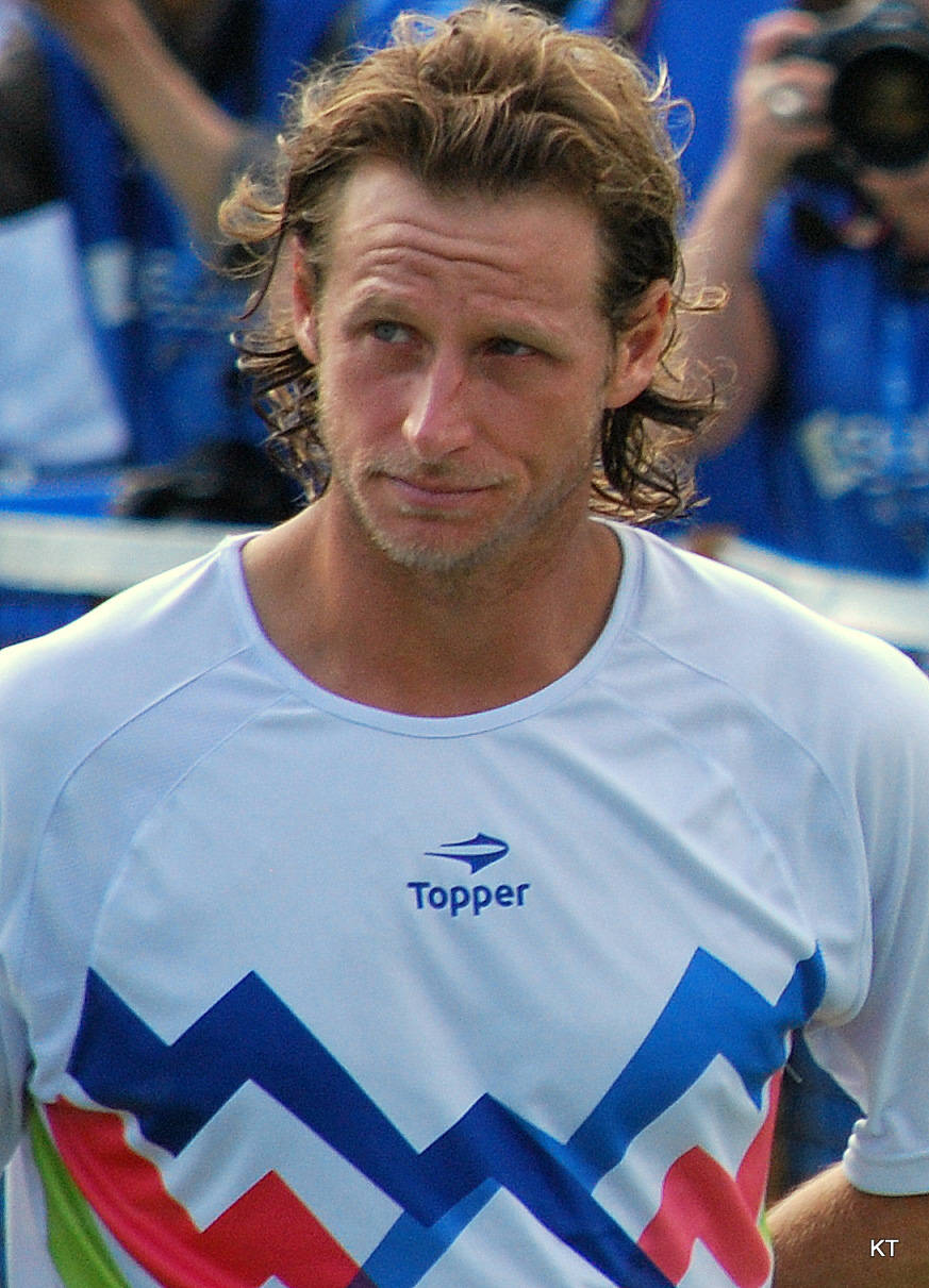 Tennis Ace, David Nalbandian In Action Background