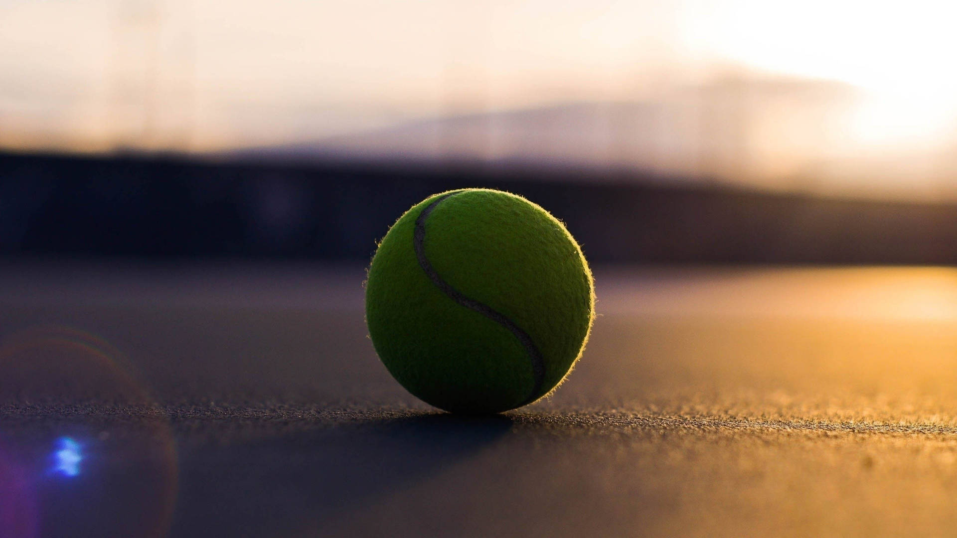 Tennis Ball Cinematic Shot Background