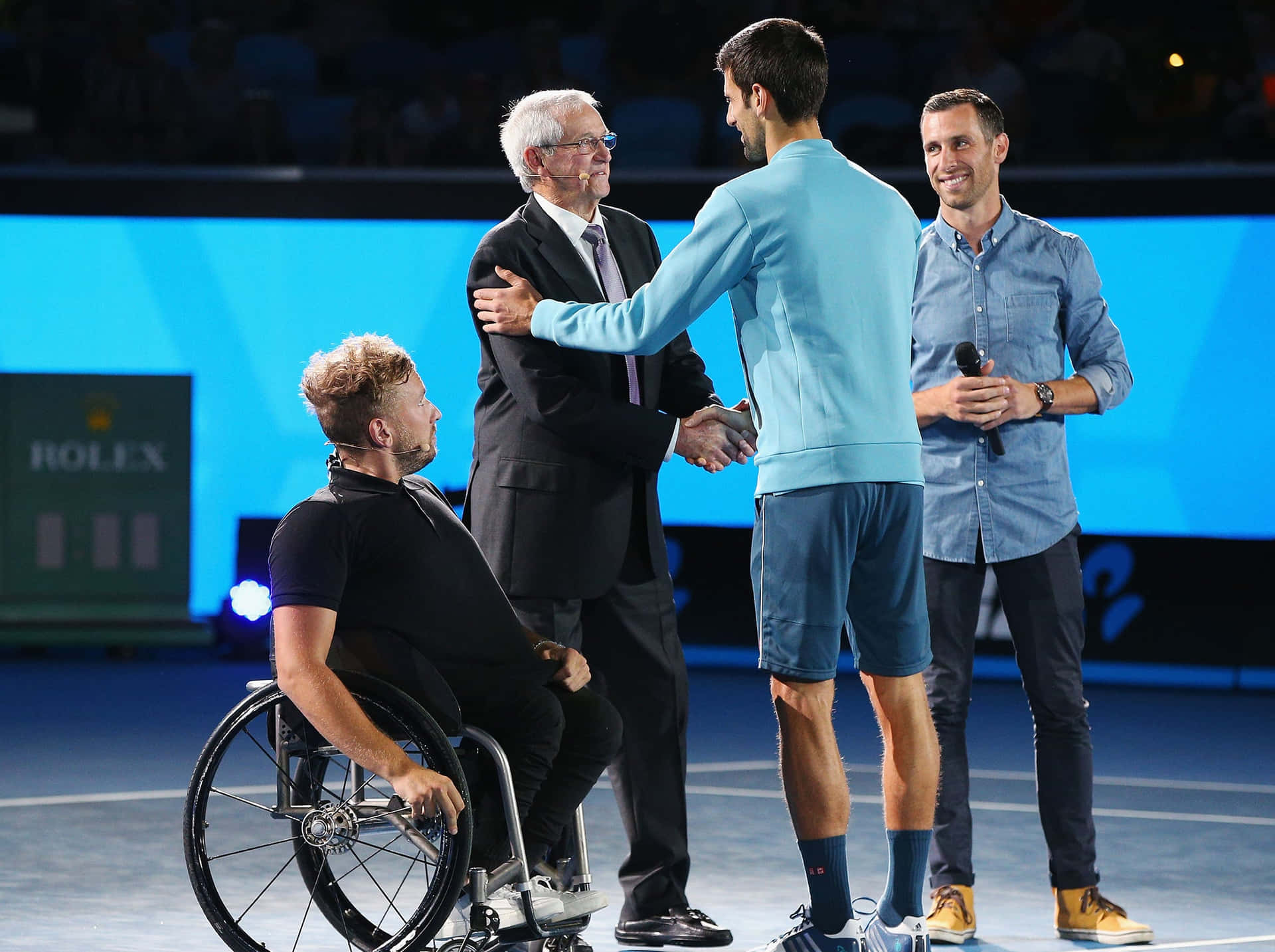 Tennis Ceremony Handshake Background