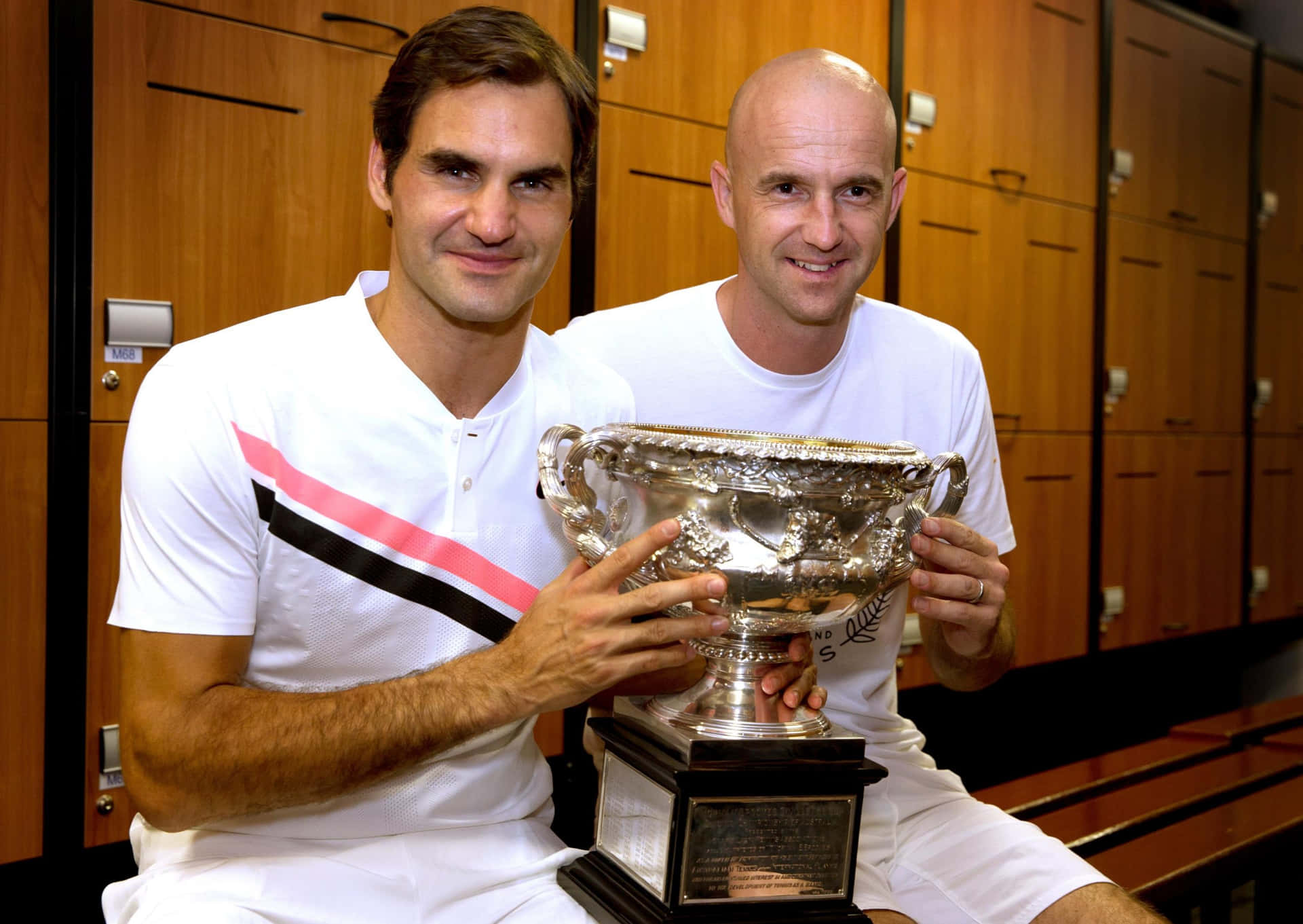 Tennis Championand Coachwith Trophy