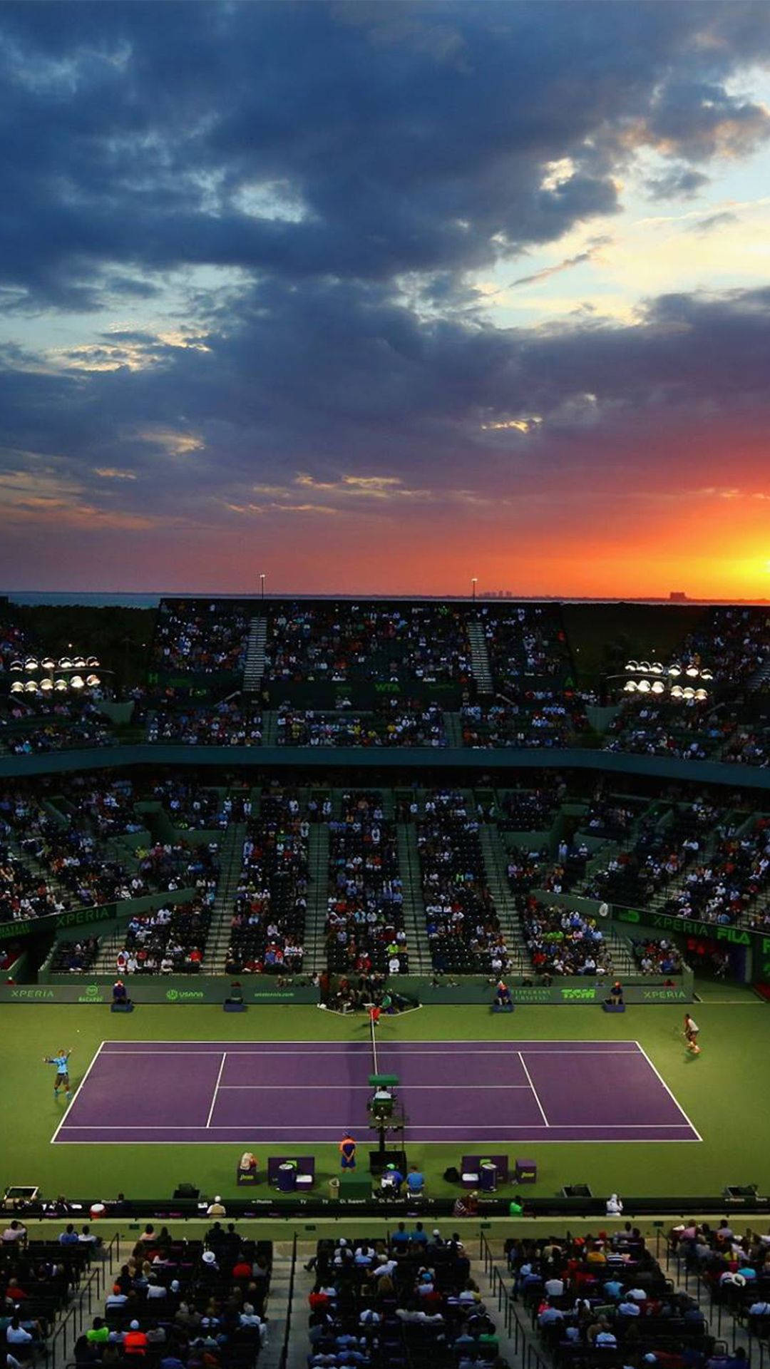 Tennis Court In Stadium Phone Background