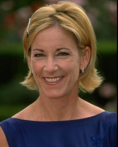 Tennis Legend Chris Evert In Action