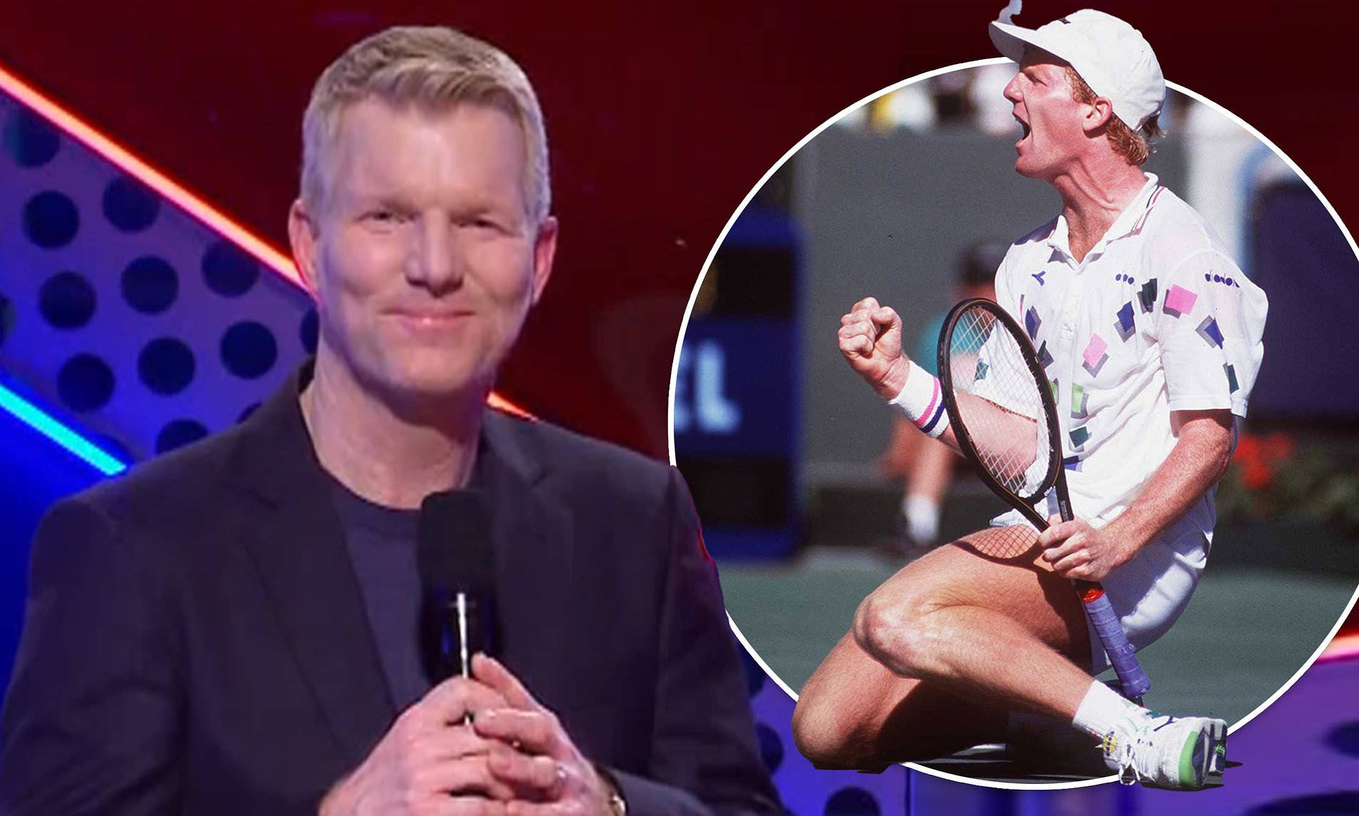 Tennis Legend Jim Courier In Action During The Australian Ninja Warrior Event. Background