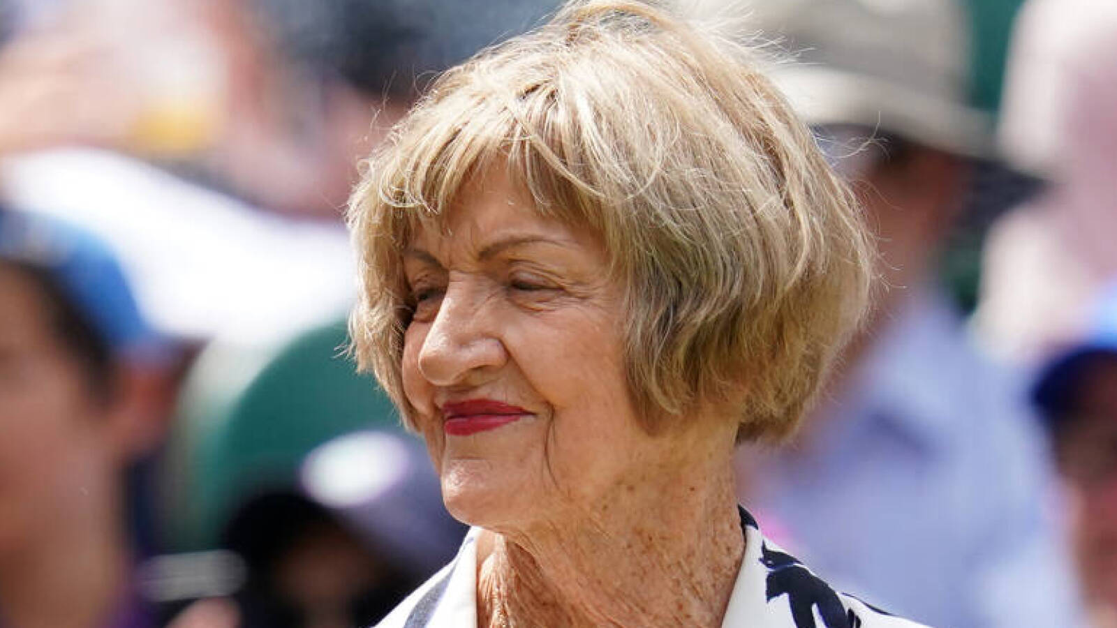 Tennis Legend Margaret Court In Close-up View Background