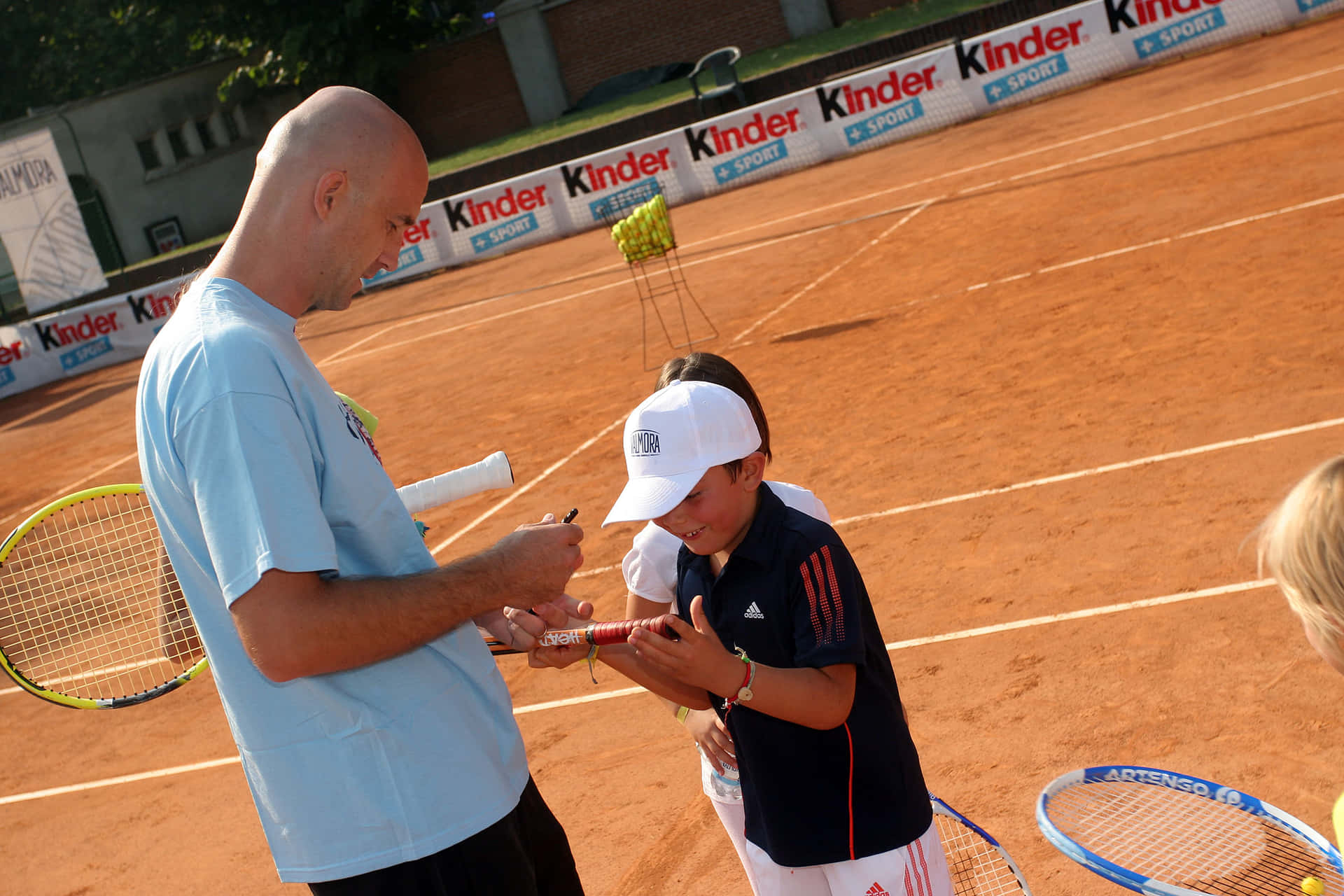 Tennis Player Autograph Session Background