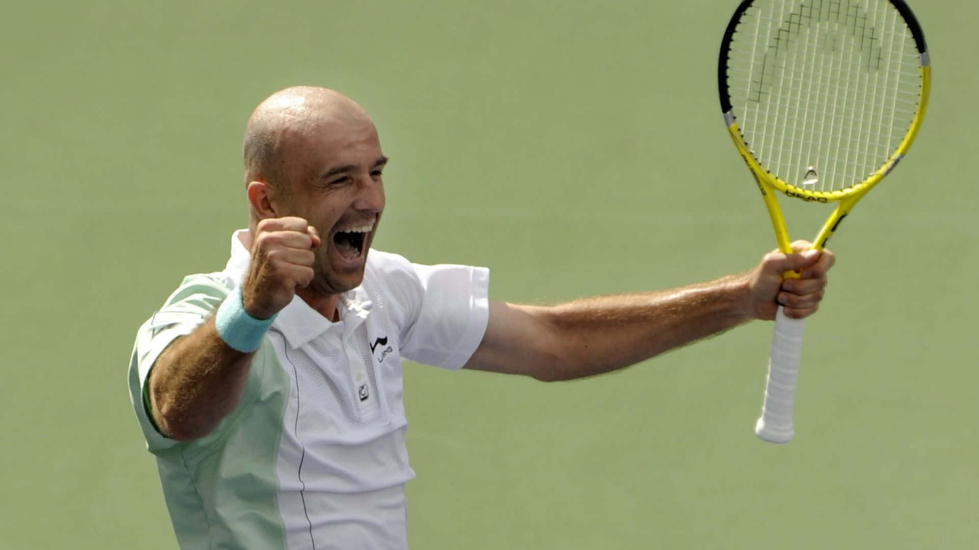 Tennis Player Celebrating Victory